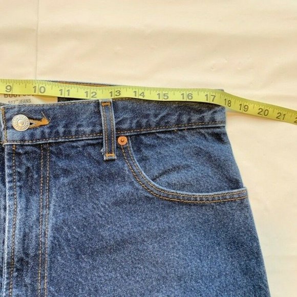 Levi's 517 Boot Cut Jeans Mens 36x30 Dark Blue Denim Red Tab - Picture 10 of 12